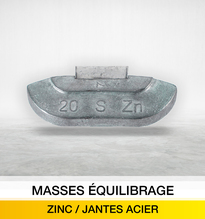 MASSES EQUILIBRAGE ZINC/JANTE ACIER 40G - Equipement garage Auto