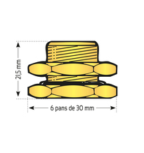 EMBASE EN ACIER POUR VALVE SANS LAMAGE PROFOND